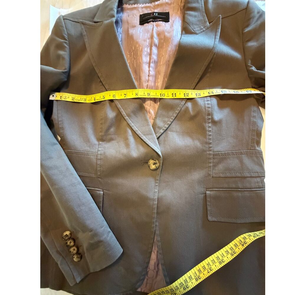 Carolina Herrera Cotton Blend Brown Blazer Size 12 - Picture 9 of 11